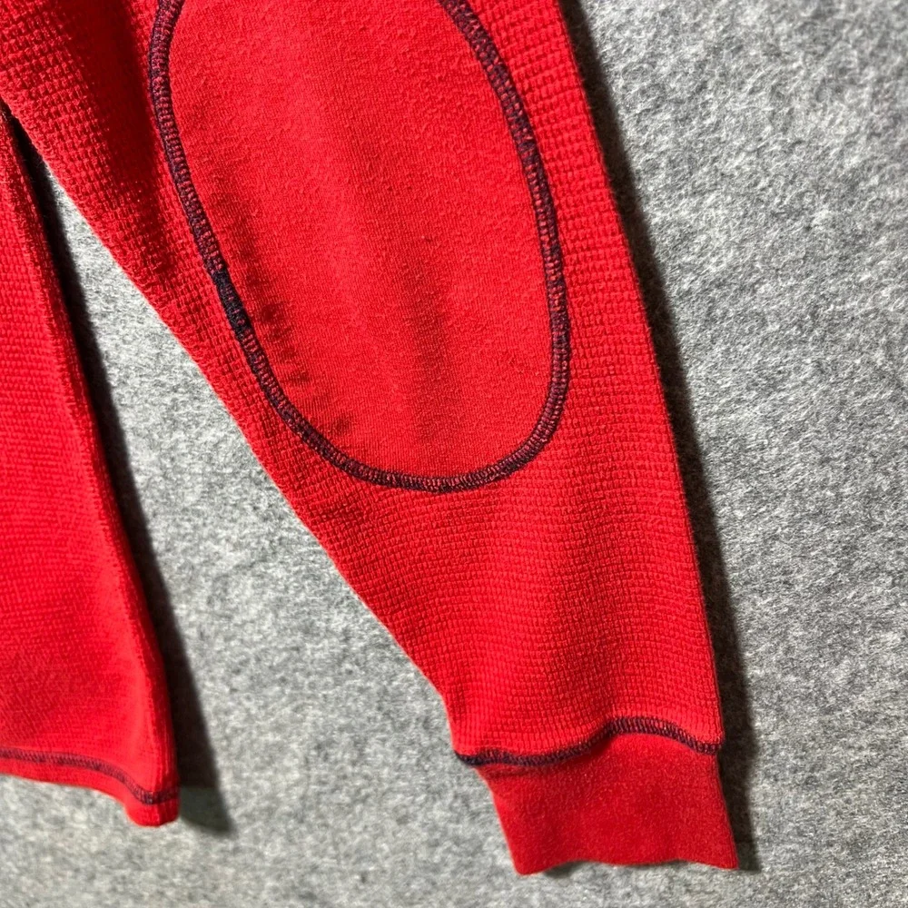 Polo‎ Ralph Lauren Mens Red Waffle Knit Thermal American Flag Sleep Shirt Small